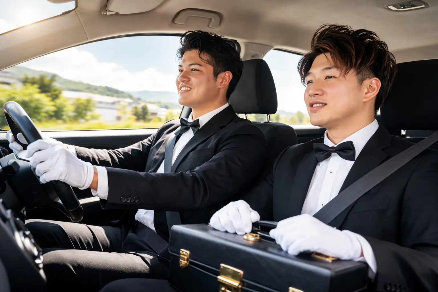 車内のスタッフ